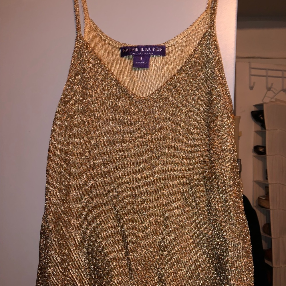Ralph Lauren Purple Label Collection Metallic Tank